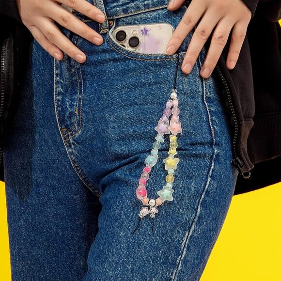 Cell Wrist Strap Cute Phone Chain, Phone Lanyard Clay Beaded Charm Chain, Phone - Picture 5 of 6